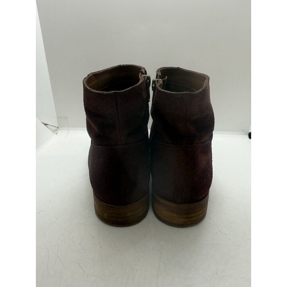 Kork-Ease Giba Suede Ankle Boot Size 6.5 M Wine Burgundy Women’s Bootie Size Zip - Picture 4 of 8